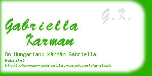 gabriella karman business card